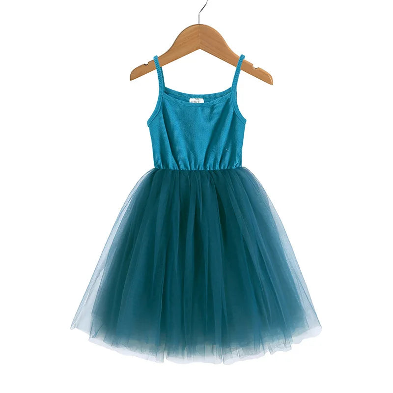 Baby Girls Cotton Tutu Dress Toddler Party Tulle Sundress Infant Princess Sleeveles Dresses Children Kids Sundress Clothing