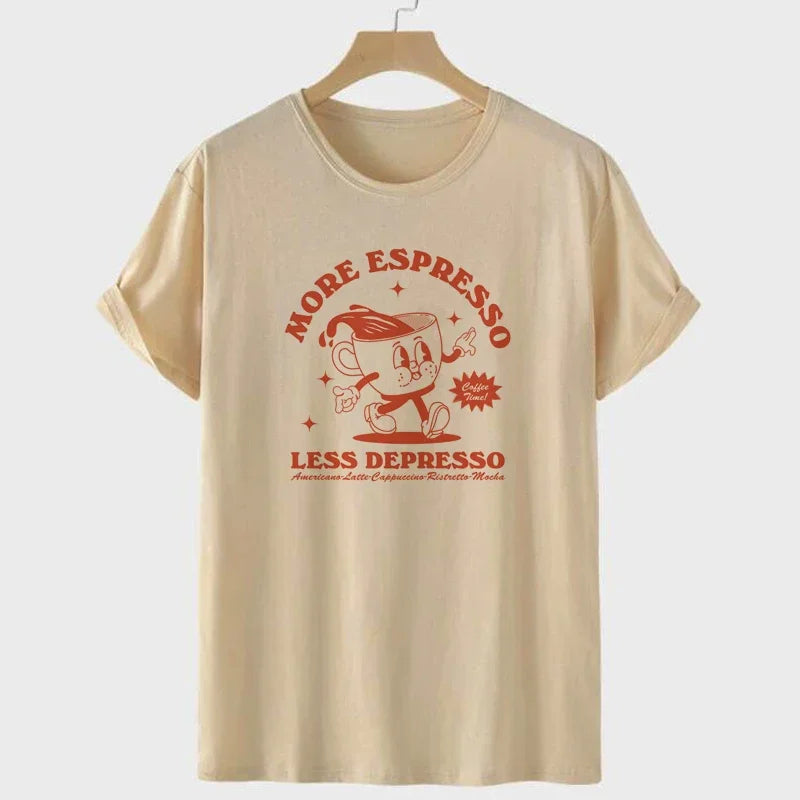 More Espresso 90s Retro Graphic Tees Women Short Sleeve Funny Coffee Shirt Coffee Lover T Shirt Gifts Cute Caffeine T-Shirt Tops