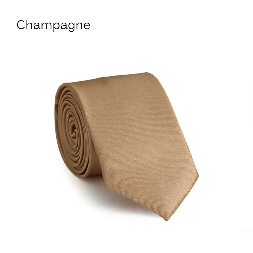 1Pc Fashion Slim Plain Mens Solid Skinny Neck Party wedding Tie Silk Necktie