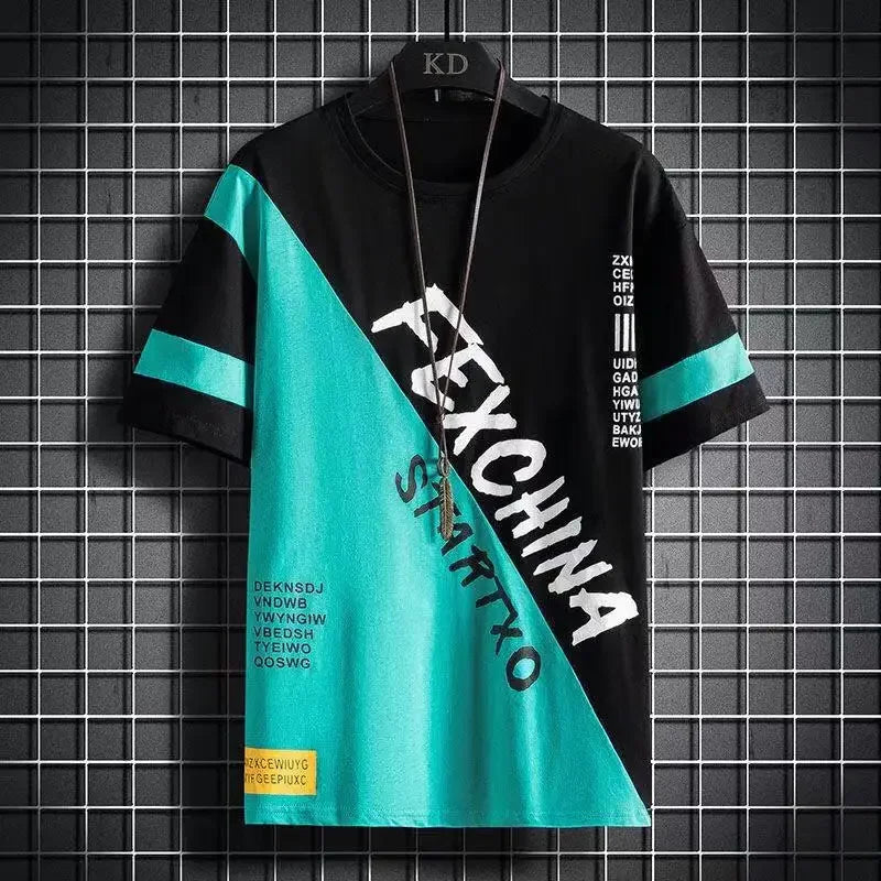 Short Sleeved T-shirt for Men's Summer New Trendy Brand Slim Fit Round Neck Men's Half Sleeved T-shirt Upper Garment