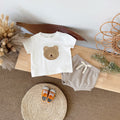 Baby Clothes Cute Children Tracksuit Summer Clothing Cartoon Bear Fashion Baby  T-shirt + Shorts Suit 2Pcs/Set  ﻿0-3Y