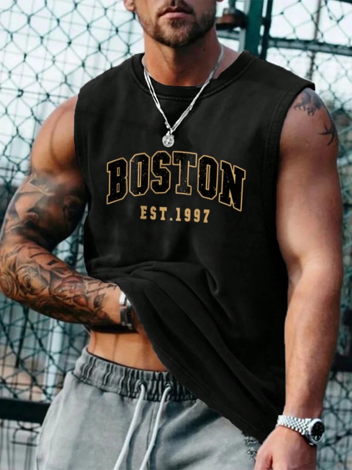 Men's Sleeveless T Shirt Minimalist Tank Top Suitable For Summer Outdoor Street Basketball Jersey Sports Men's Man Clothing Tees