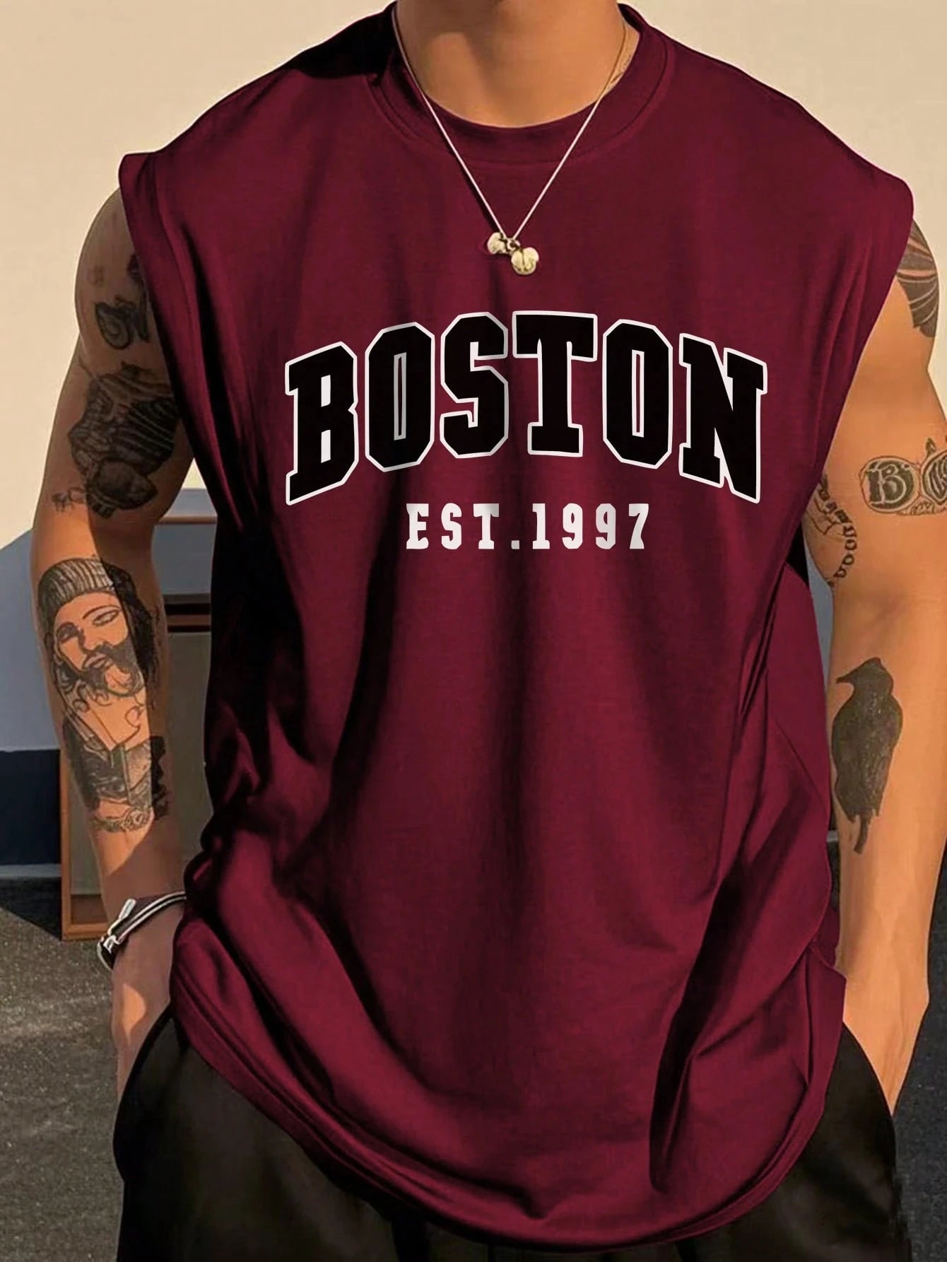 Men's Sleeveless T Shirt Minimalist Tank Top Suitable For Summer Outdoor Street Basketball Jersey Sports Men's Man Clothing Tees