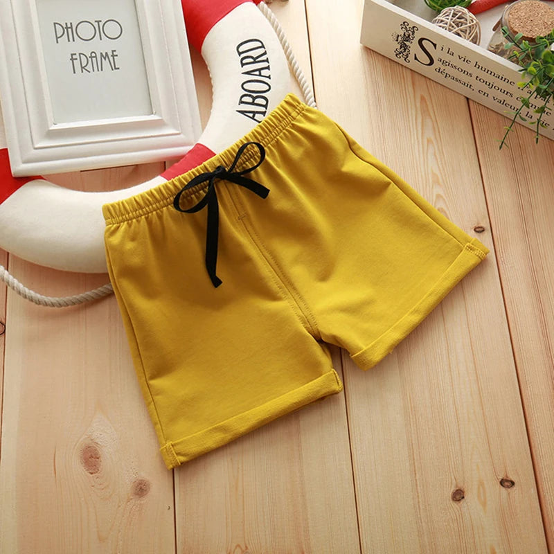 Red Black Pink White Baby Shorts Toddler Boys Girls Cotton Shorts Summer Kids Sport Short Pants Children's Clothing Outfits 1-7T