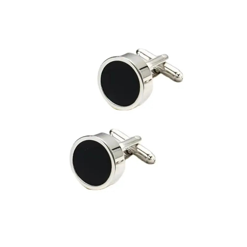 New acrylic mirror cufflinks round business banquet cufflinks environmentally friendly electroplated cufflinks first choice for