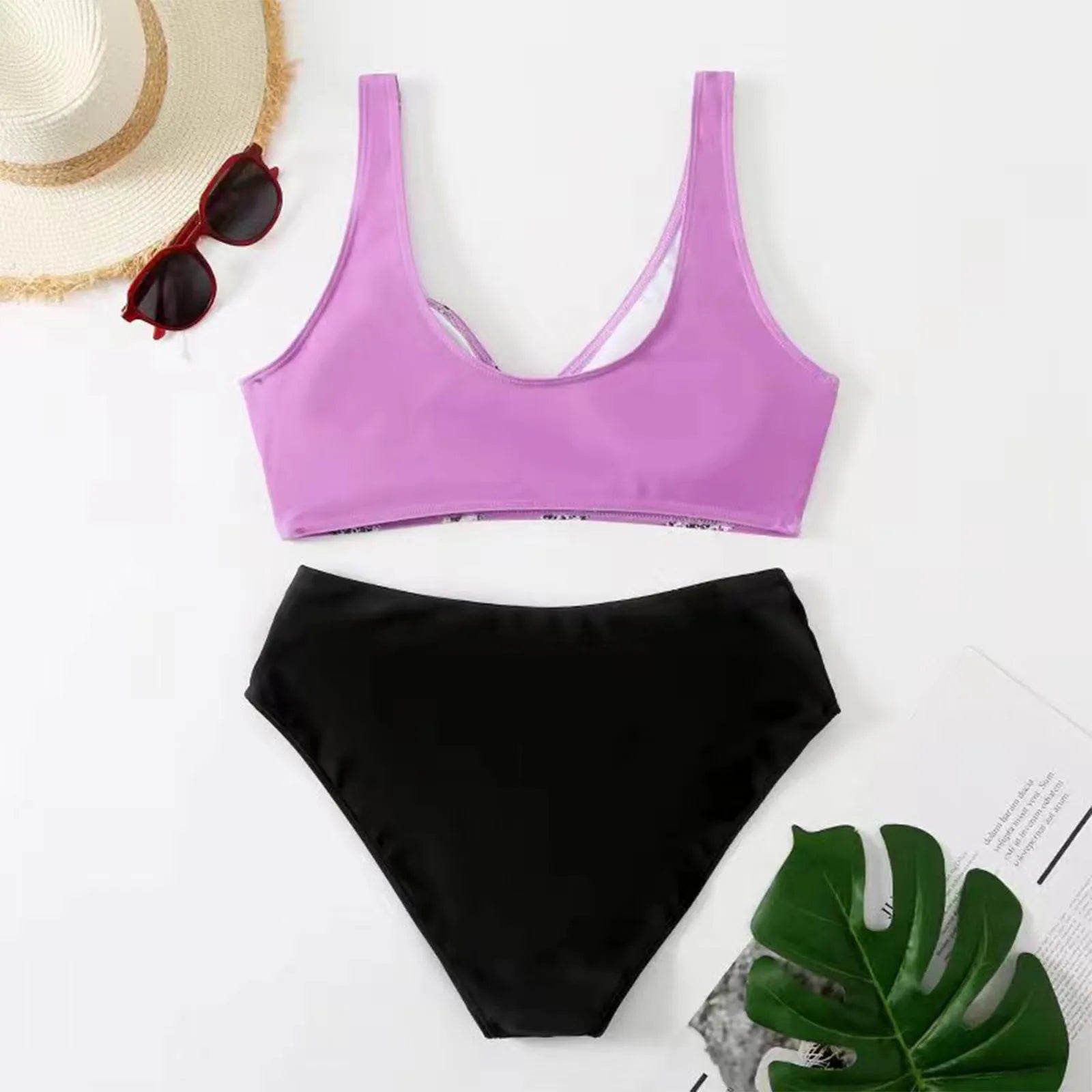 Womens Swimsuit Fashion Split Sexy Bikini With Bra Pads And No Steel Bra two piece Swimming Costume купальник женский раздельный