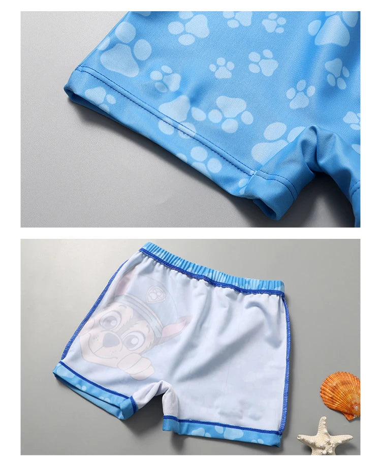 Kid Swimwear Pants Cap Set Baby Boy Swimsuit Shorts Cartoon PAW Patrol kids Swimming Trunks Gift
