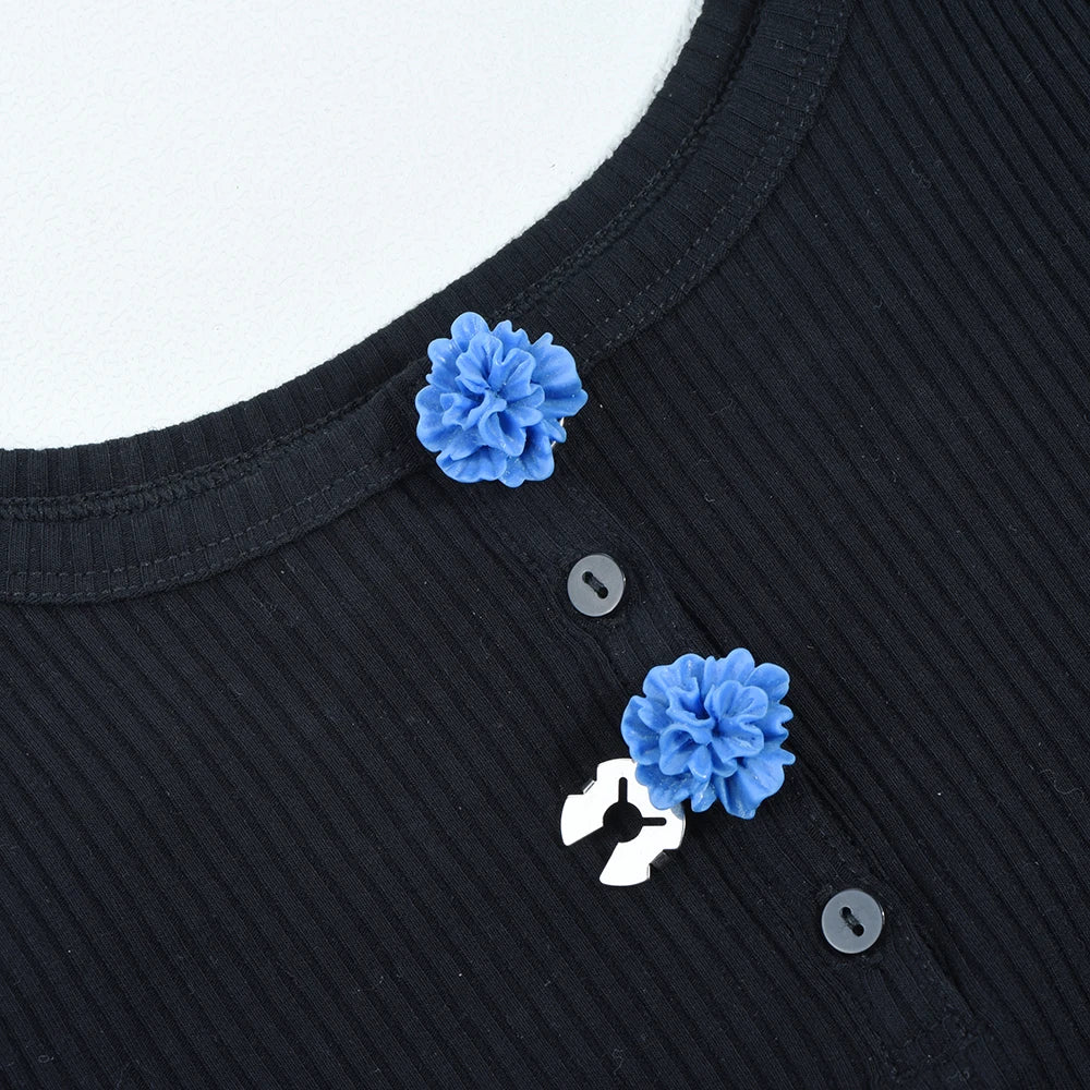 ICEYY Elegant Women's Shirts Cufflinks  Clusterflower Button Covers Set Womens Shirt Cufflinks for Tux Shirt Decoration