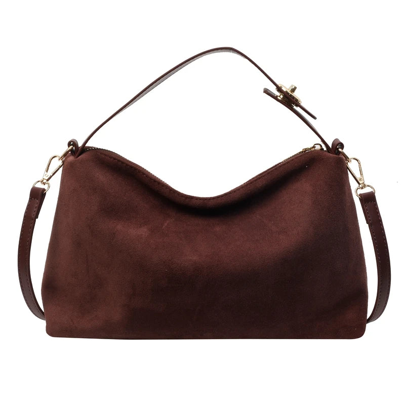 Advanced Retro Bag for Women's 2025 New Textured Frosted Shoulder Bag with Small Capacity Crossbody Commuting Tote Bag Summer