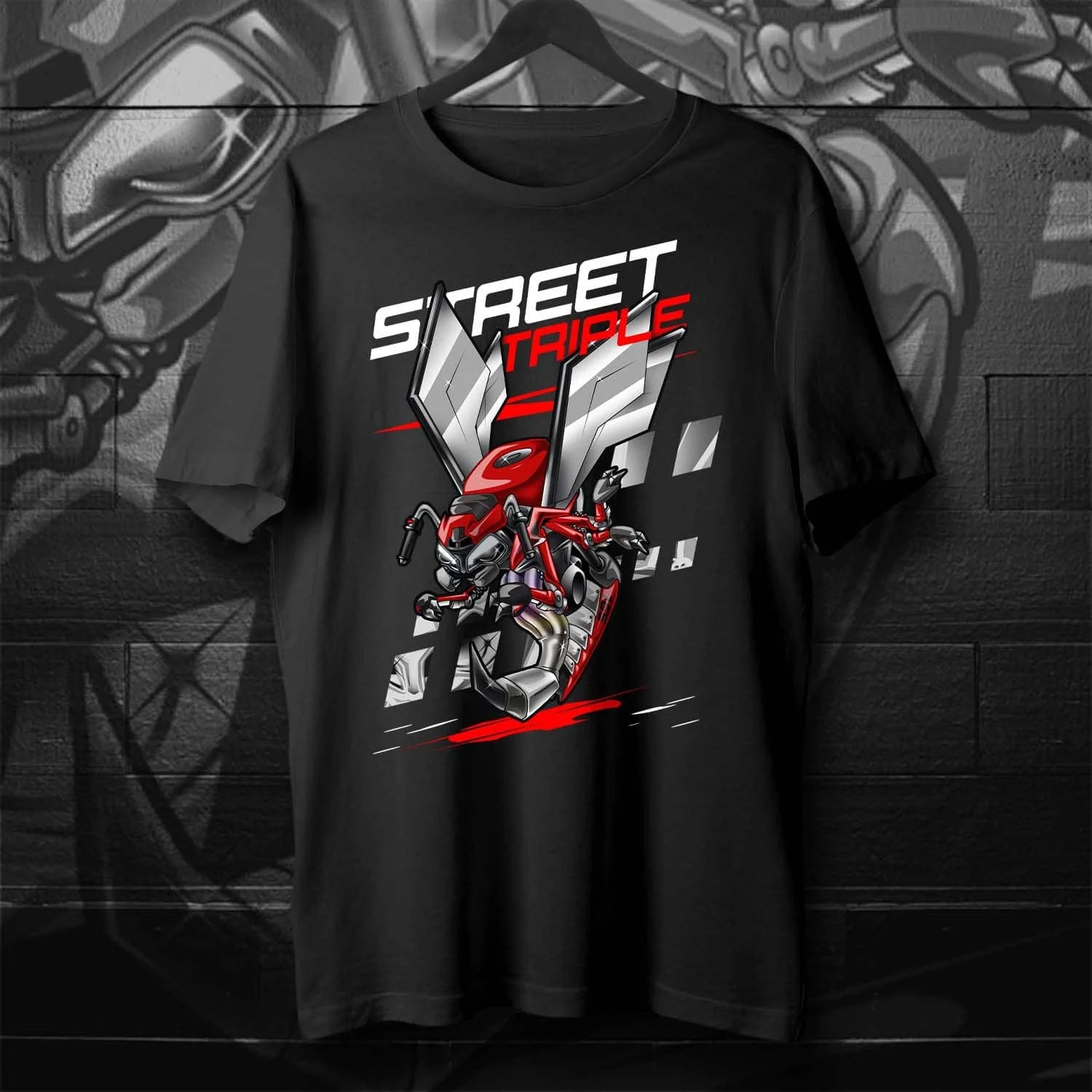 Classic Motorcycle Street Triple 765 R/RS Wasp Inspiration T-Shirt 100% Cotton O-Neck Summer Short Sleeve Casual Mens T-shirt