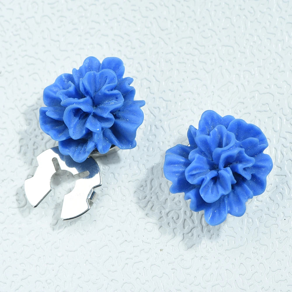 ICEYY Elegant Women's Shirts Cufflinks  Clusterflower Button Covers Set Womens Shirt Cufflinks for Tux Shirt Decoration