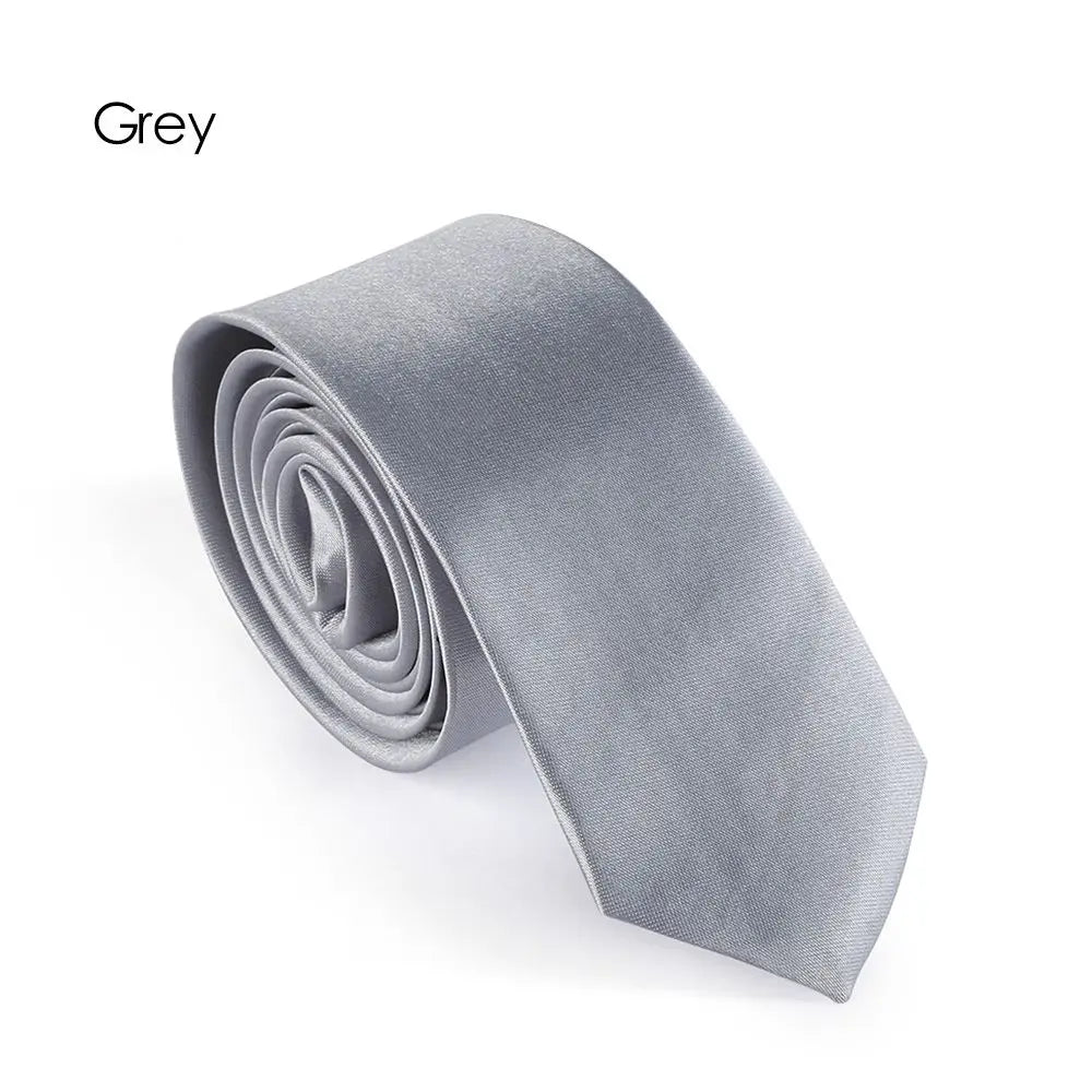1Pc Fashion Slim Plain Mens Solid Skinny Neck Party wedding Tie Silk Necktie