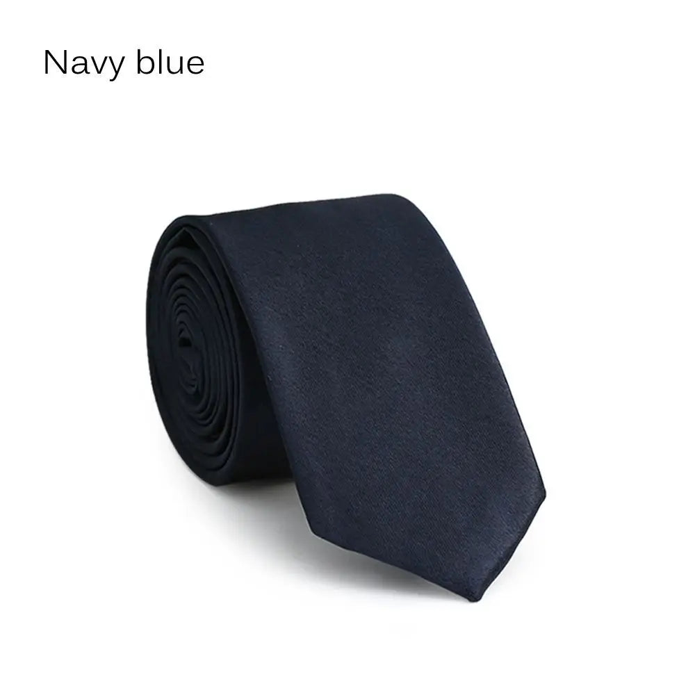 1Pc Fashion Slim Plain Mens Solid Skinny Neck Party wedding Tie Silk Necktie