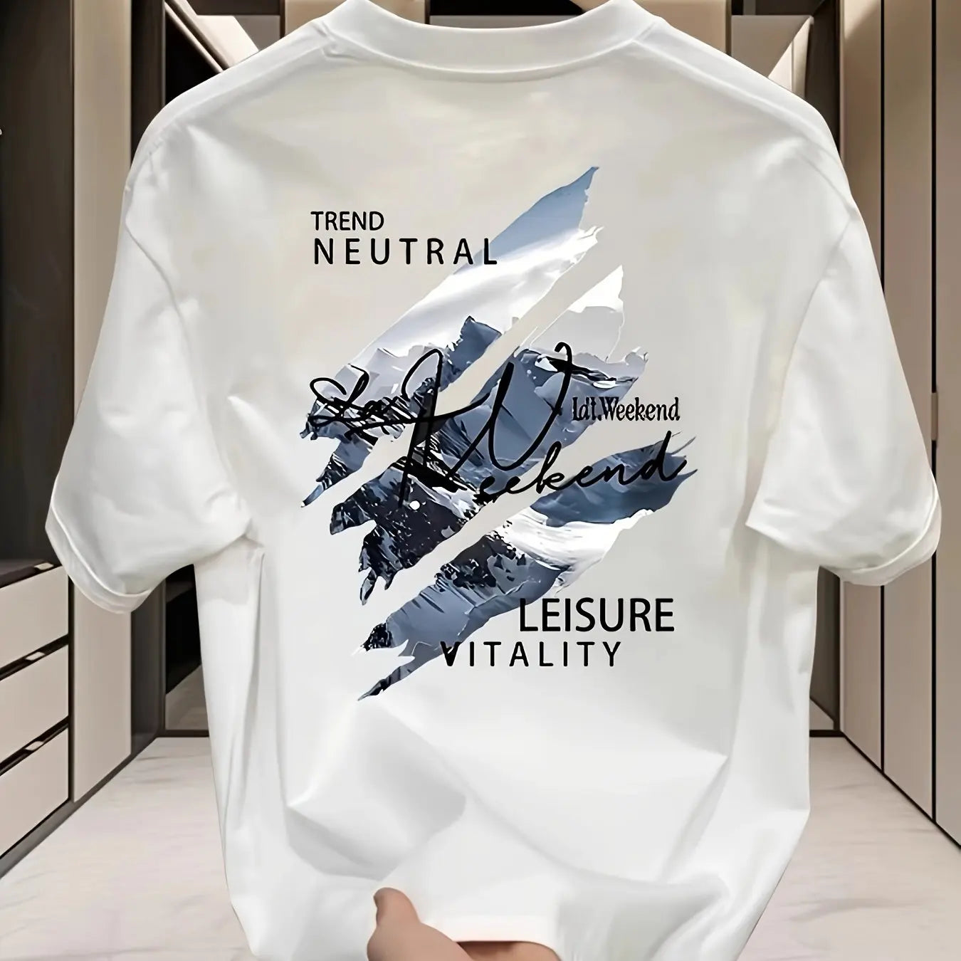 Men Cotton T-shirt T-shirt with The Trend of Neutral Graphics Daily Casual Street Breathable Daily Necessities Men Clothing