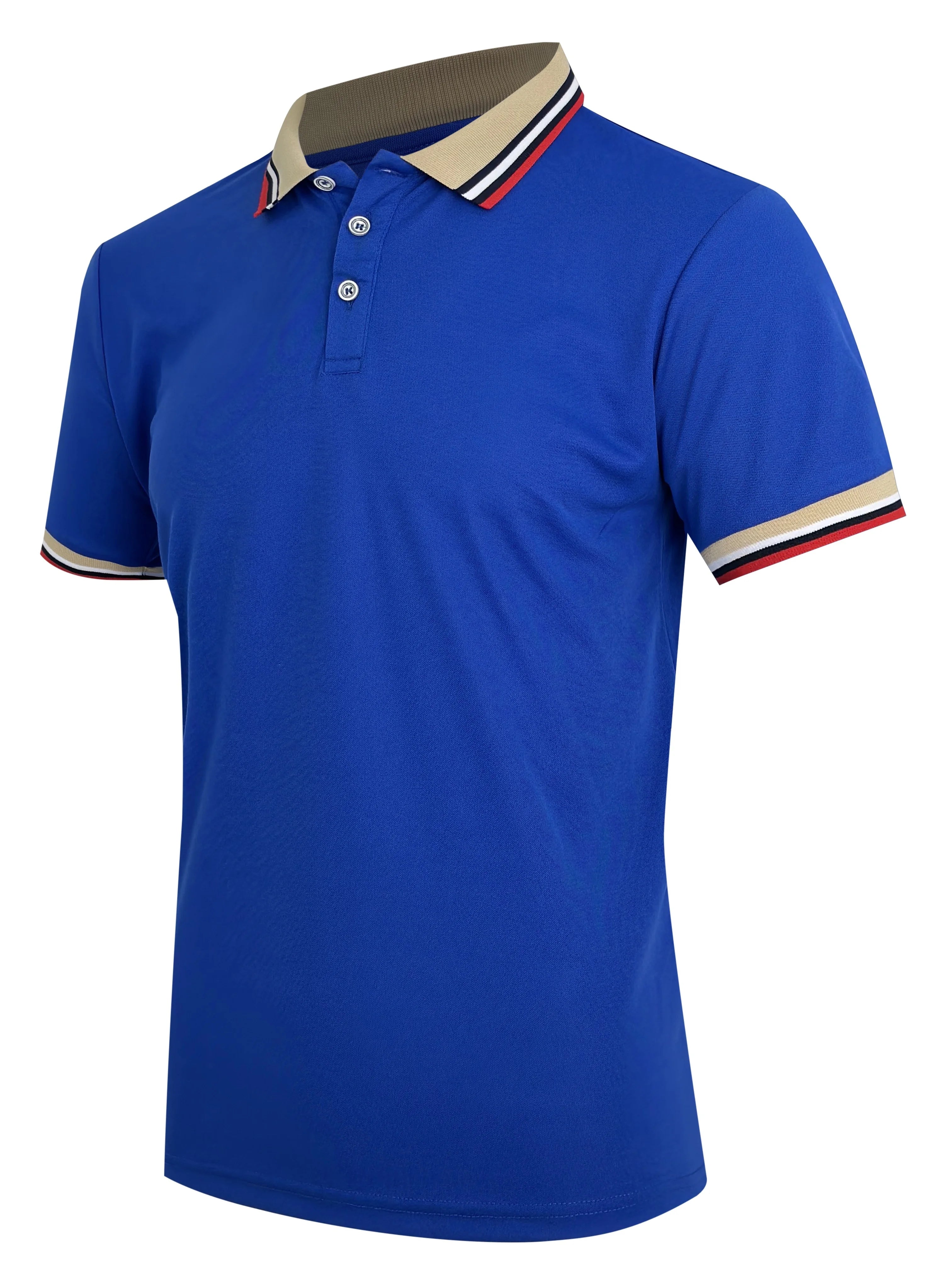 Men Summer Solid Casual Office Breathable Cotton Polo Shirt Fashion Brand Male Business High Quality Striped Short Sleeve Top