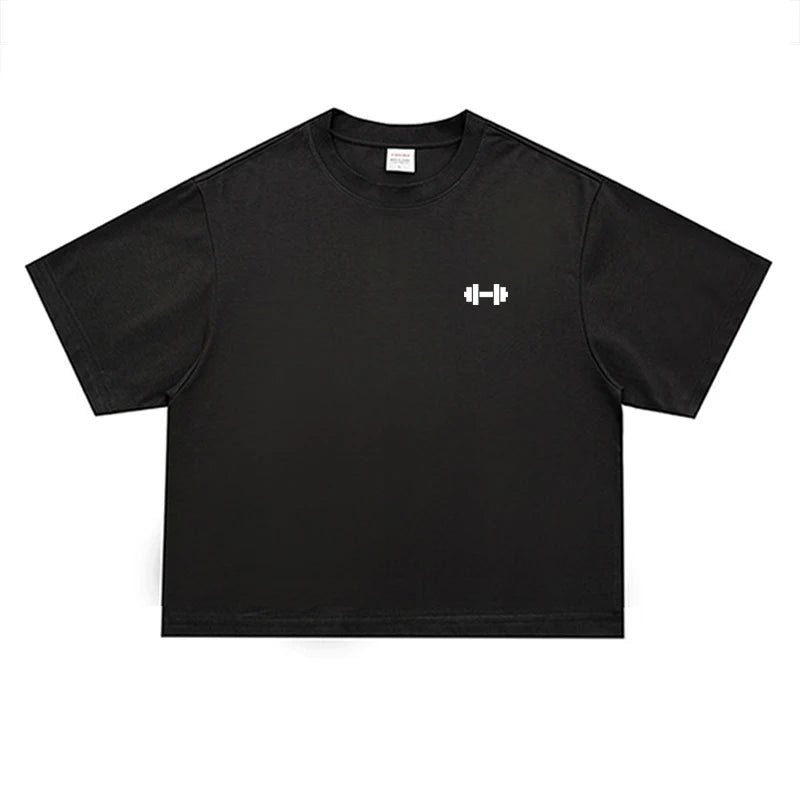 Oversized Boxy Fit Dropped Shoulders Running T-shirts Mens Cotton Heavyweight Half Sleeve Sports T Shirts Casual Gym Clothing