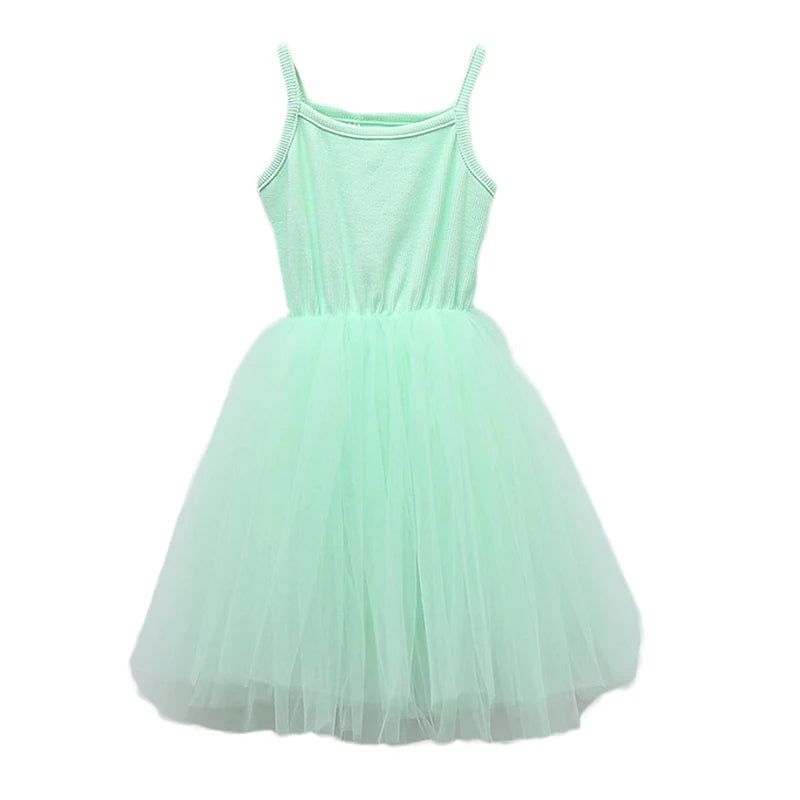 Baby Girls Cotton Tutu Dress Toddler Party Tulle Sundress Infant Princess Sleeveles Dresses Children Kids Sundress Clothing