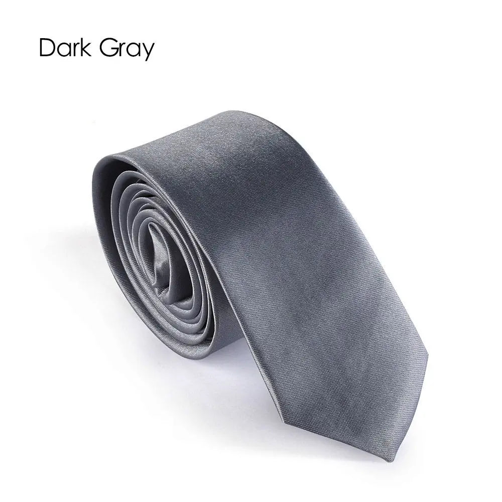 1Pc Fashion Slim Plain Mens Solid Skinny Neck Party wedding Tie Silk Necktie