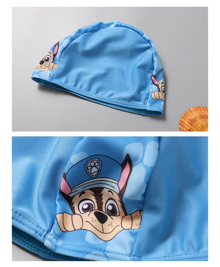 Kid Swimwear Pants Cap Set Baby Boy Swimsuit Shorts Cartoon PAW Patrol kids Swimming Trunks Gift