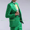 Mens Suit New Long-sleeved Men's Suits Pants Hosted Theatrical Tuxedos Wedding Prom Male Red Yellow Blue Formal Regular Clothes