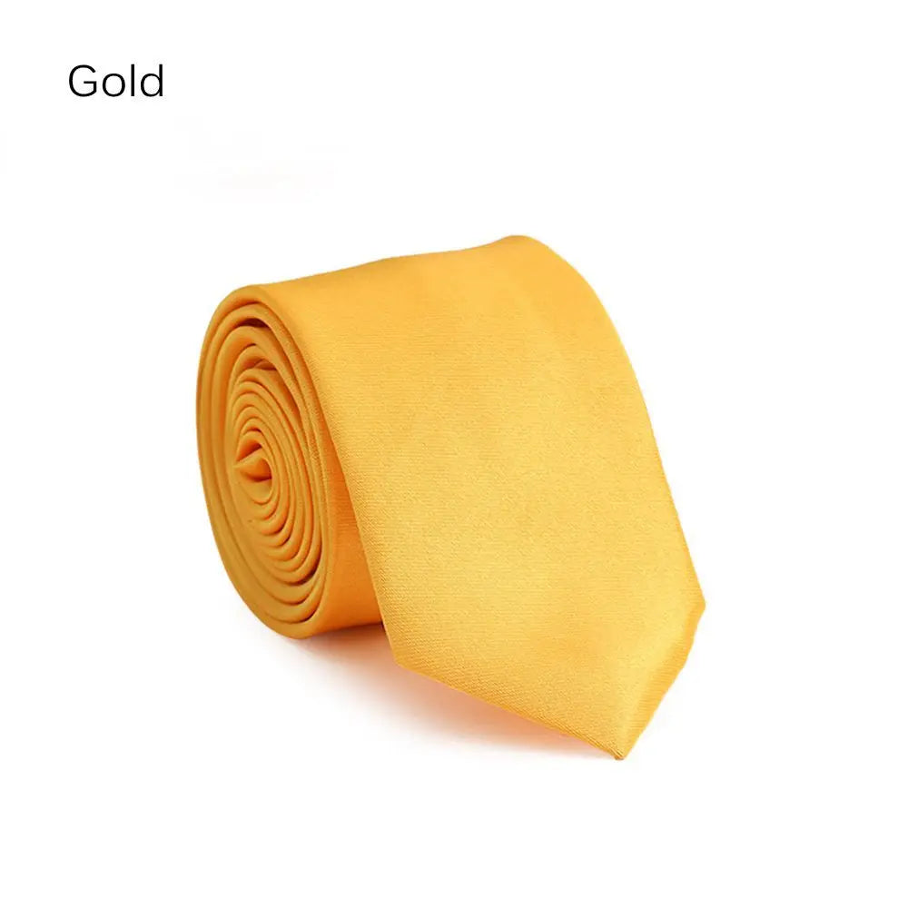 1Pc Fashion Slim Plain Mens Solid Skinny Neck Party wedding Tie Silk Necktie