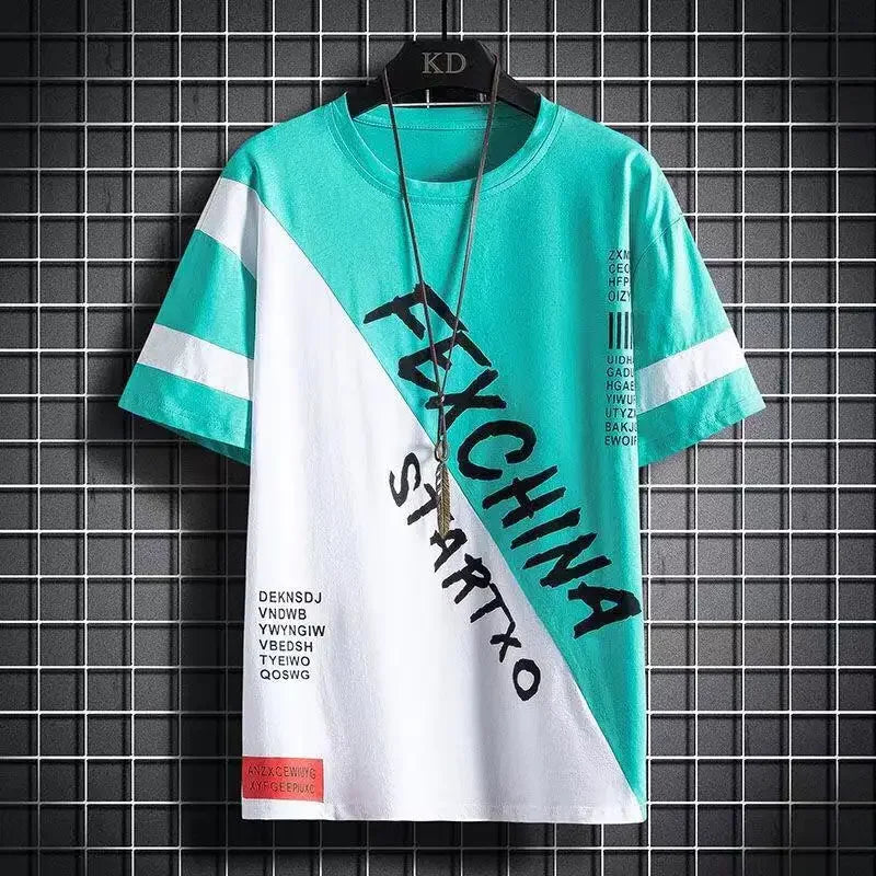 Short Sleeved T-shirt for Men's Summer New Trendy Brand Slim Fit Round Neck Men's Half Sleeved T-shirt Upper Garment
