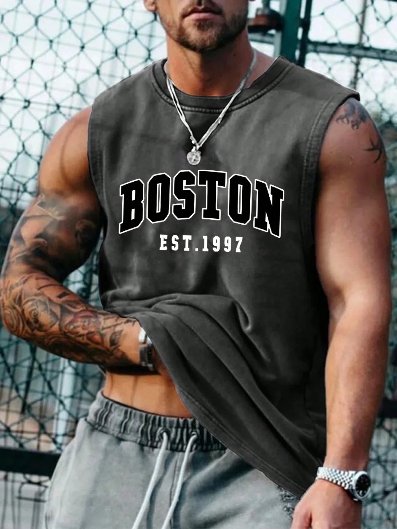 Men's Sleeveless T Shirt Minimalist Tank Top Suitable For Summer Outdoor Street Basketball Jersey Sports Men's Man Clothing Tees