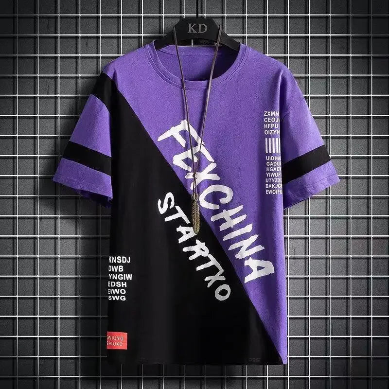 Short Sleeved T-shirt for Men's Summer New Trendy Brand Slim Fit Round Neck Men's Half Sleeved T-shirt Upper Garment