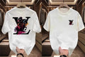 Trendy brand Korean Wave high-end fashionable men's and women's short-sleeved T-shirts, round-neck printed, half-sleeved casual