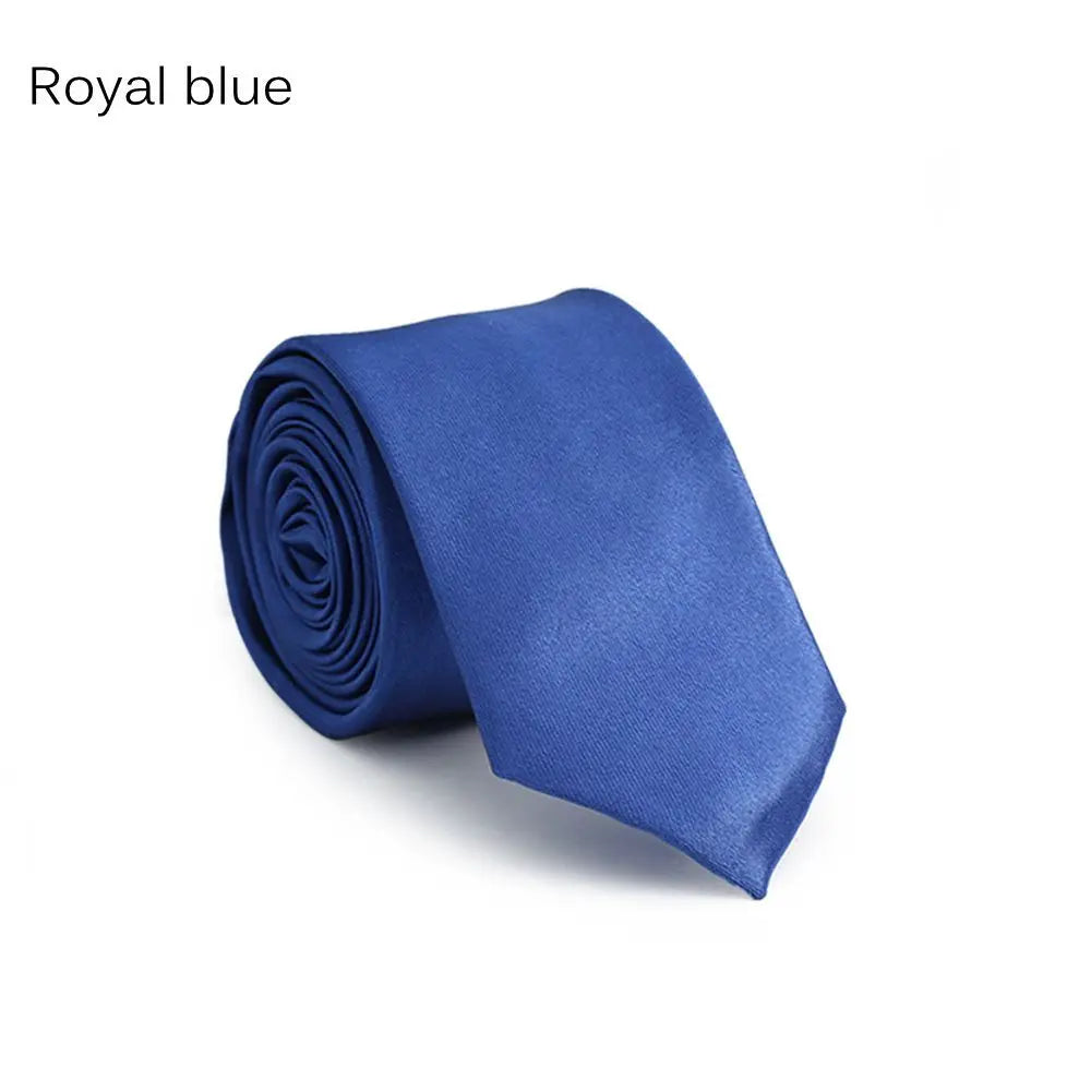 1Pc Fashion Slim Plain Mens Solid Skinny Neck Party wedding Tie Silk Necktie