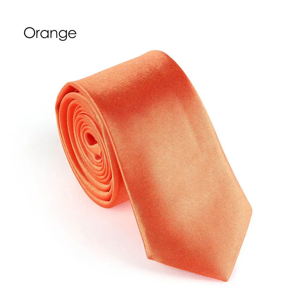 1Pc Fashion Slim Plain Mens Solid Skinny Neck Party wedding Tie Silk Necktie