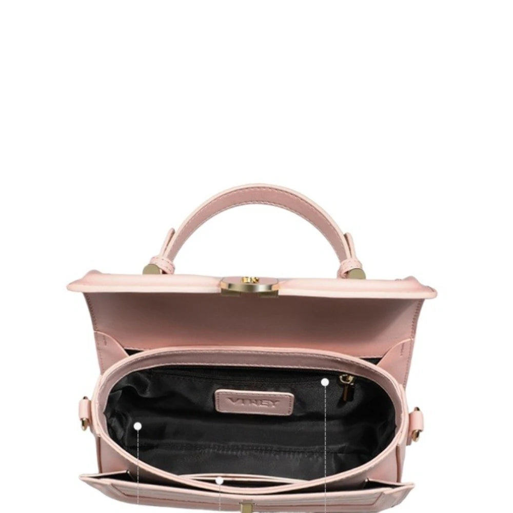 New 2026 Pink Tender Color Small Messenger Bag Leisure Crocodile Cow Leather Women Crossbody Bag Summer Daily-use Handbag
