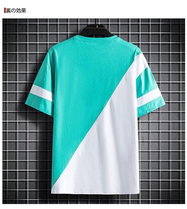 Short Sleeved T-shirt for Men's Summer New Trendy Brand Slim Fit Round Neck Men's Half Sleeved T-shirt Upper Garment