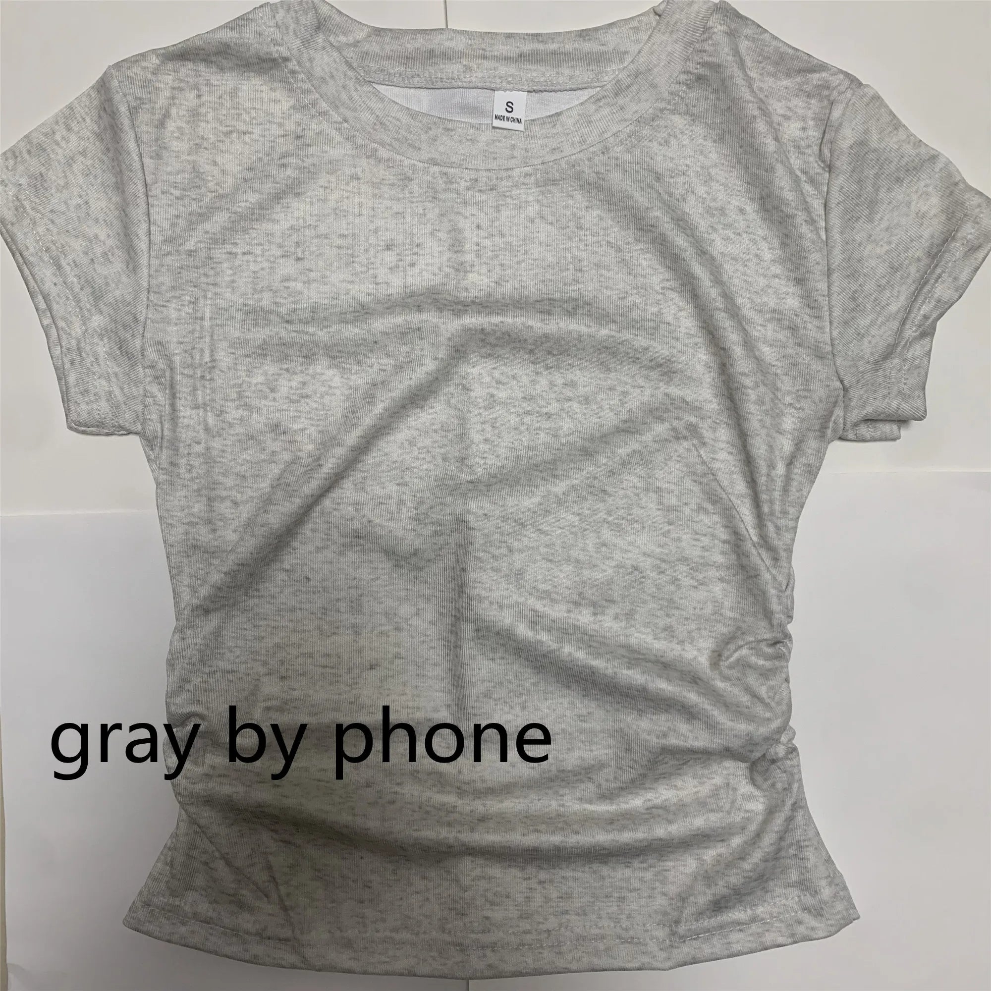 2026 Summer Y2K T shirt Women Solid Color Kpop Vintage O-neck Crop Tops Woman Slim Skinny Pullover Clothing Clothes Ruffled Tees
