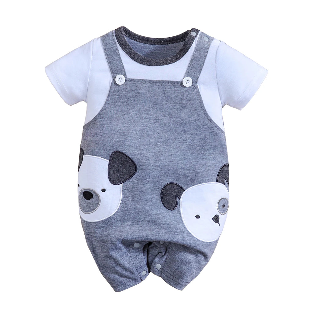 IURNXB Baby Romper Short Sleeve Onesie Boys Girls Newborn Infant Bodysuits Cute Dog Printed Jumpsuit Summer Outfits 1-18M