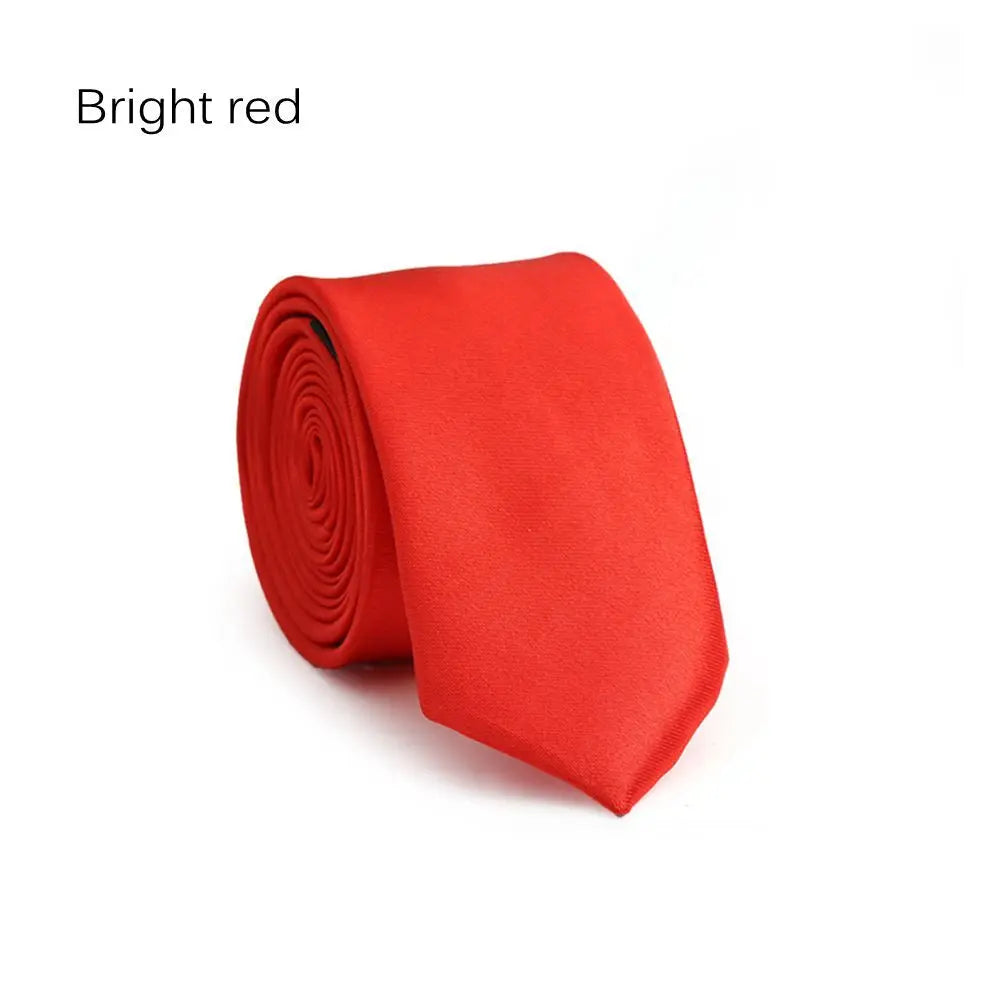 1Pc Fashion Slim Plain Mens Solid Skinny Neck Party wedding Tie Silk Necktie