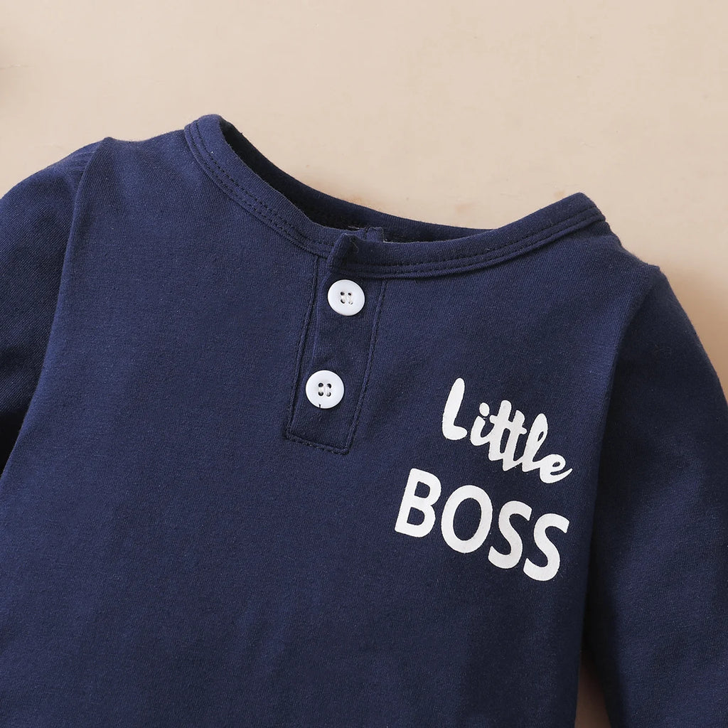 0-12 Months Toddler Baby Boy 2PCS Clothing Toddler Baby Romper Long Sleeves Boy Print Jumpsuit with Hat Fashion Cute Daily Wear
