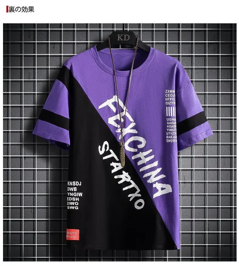 Short Sleeved T-shirt for Men's Summer New Trendy Brand Slim Fit Round Neck Men's Half Sleeved T-shirt Upper Garment