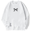 Casual Women's Sweatshirts Kawaii Bow Graphic Prints Pullover Comfortable Warm Oversize Hoodie Autumn Fleece Soft Female Clothes