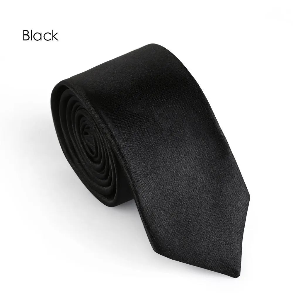 1Pc Fashion Slim Plain Mens Solid Skinny Neck Party wedding Tie Silk Necktie