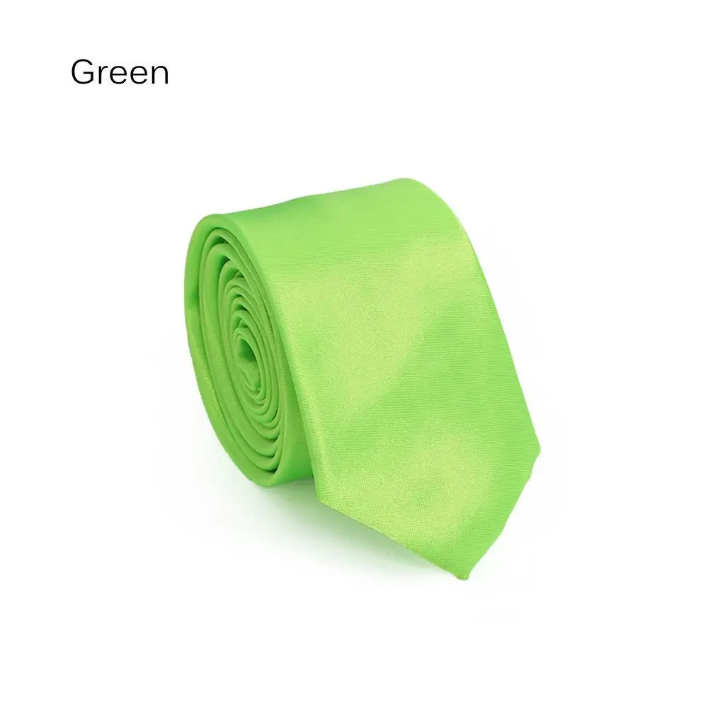 1Pc Fashion Slim Plain Mens Solid Skinny Neck Party wedding Tie Silk Necktie