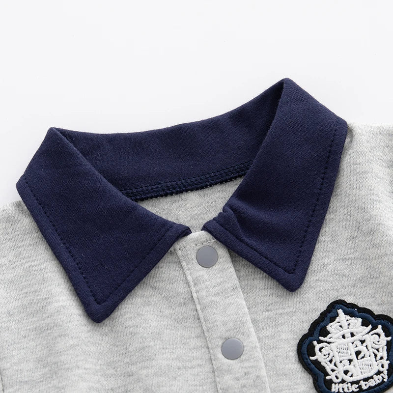 Baby onesies, cotton simple spring and autumn style long-sleeved climbing clothes, boy baby Ha clothes fashion outerwear
