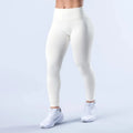 Seamless Yoga Leggings Women Three Waist Pleats Sports Fitness Trousers Sexy Hip Liftting Lowed-waist Fashionable Leggings