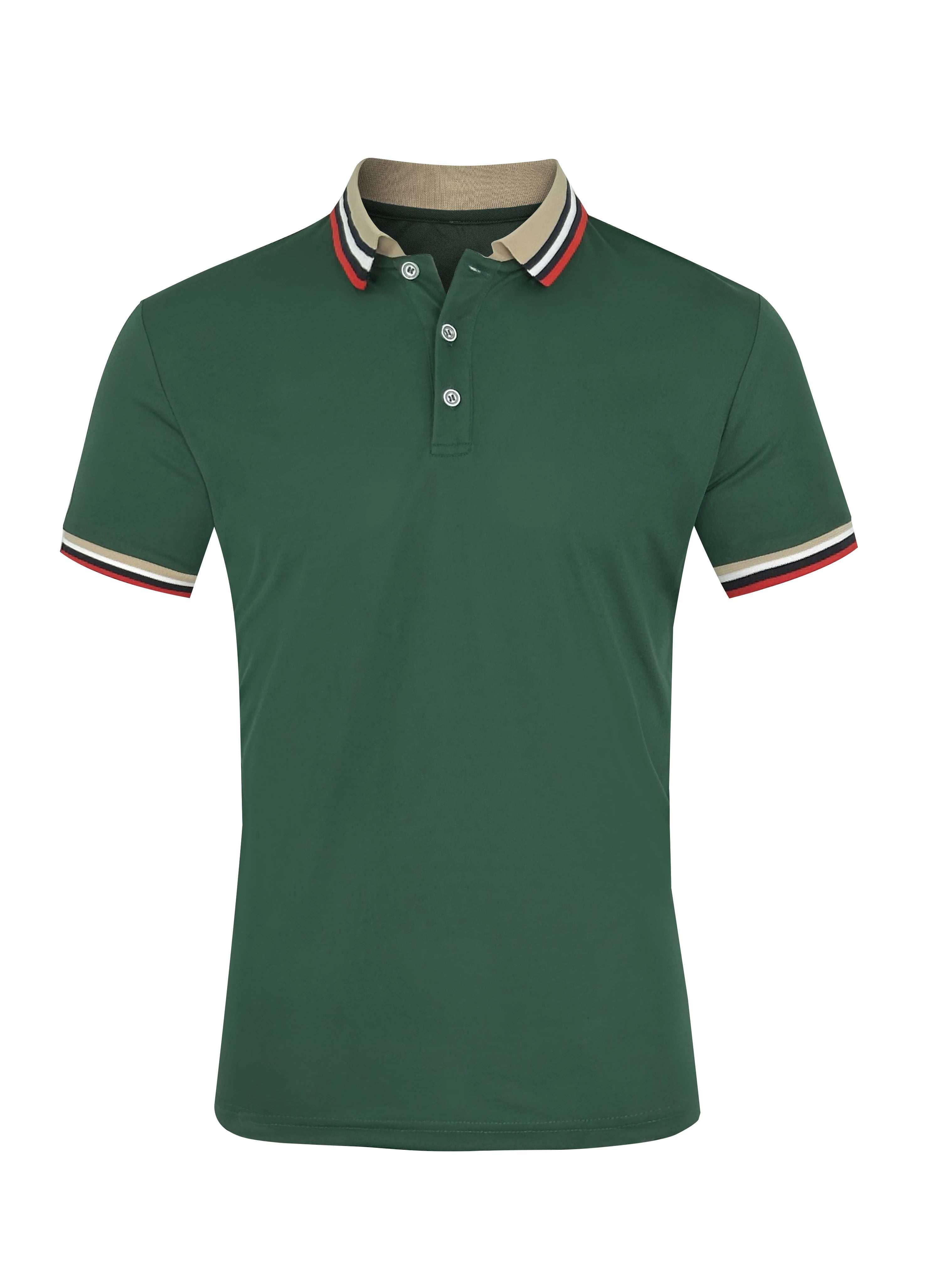 Men Summer Solid Casual Office Breathable Cotton Polo Shirt Fashion Brand Male Business High Quality Striped Short Sleeve Top