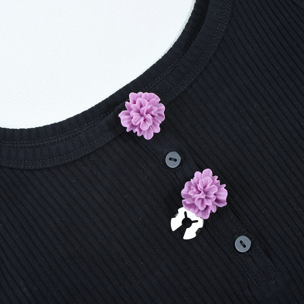 ICEYY Elegant Women's Shirts Cufflinks  Clusterflower Button Covers Set Womens Shirt Cufflinks for Tux Shirt Decoration
