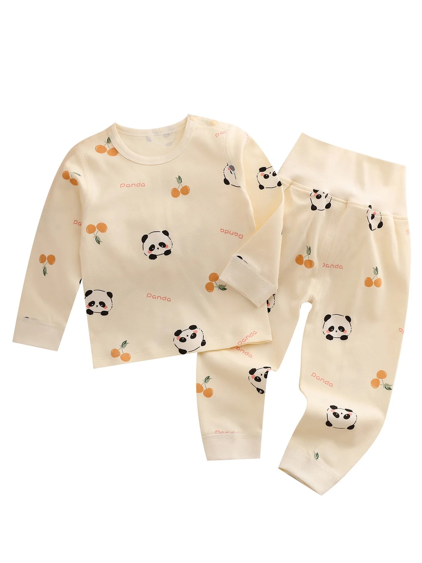 Two-Piece Baby Sleepwear Set Pure Cotton Top and Bottom Set Newborn Separate Homewear Set Toddler Spring, Autumn, and Winter Sle