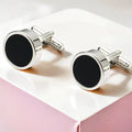 New acrylic mirror cufflinks round business banquet cufflinks environmentally friendly electroplated cufflinks first choice for