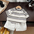 Baby Boy Clothes	Set T-shirt+Shorts Kids Boy Summer Clothing Set Stripe Baby Boy Outfit Set Infant Toddler T-Shirt & Pants