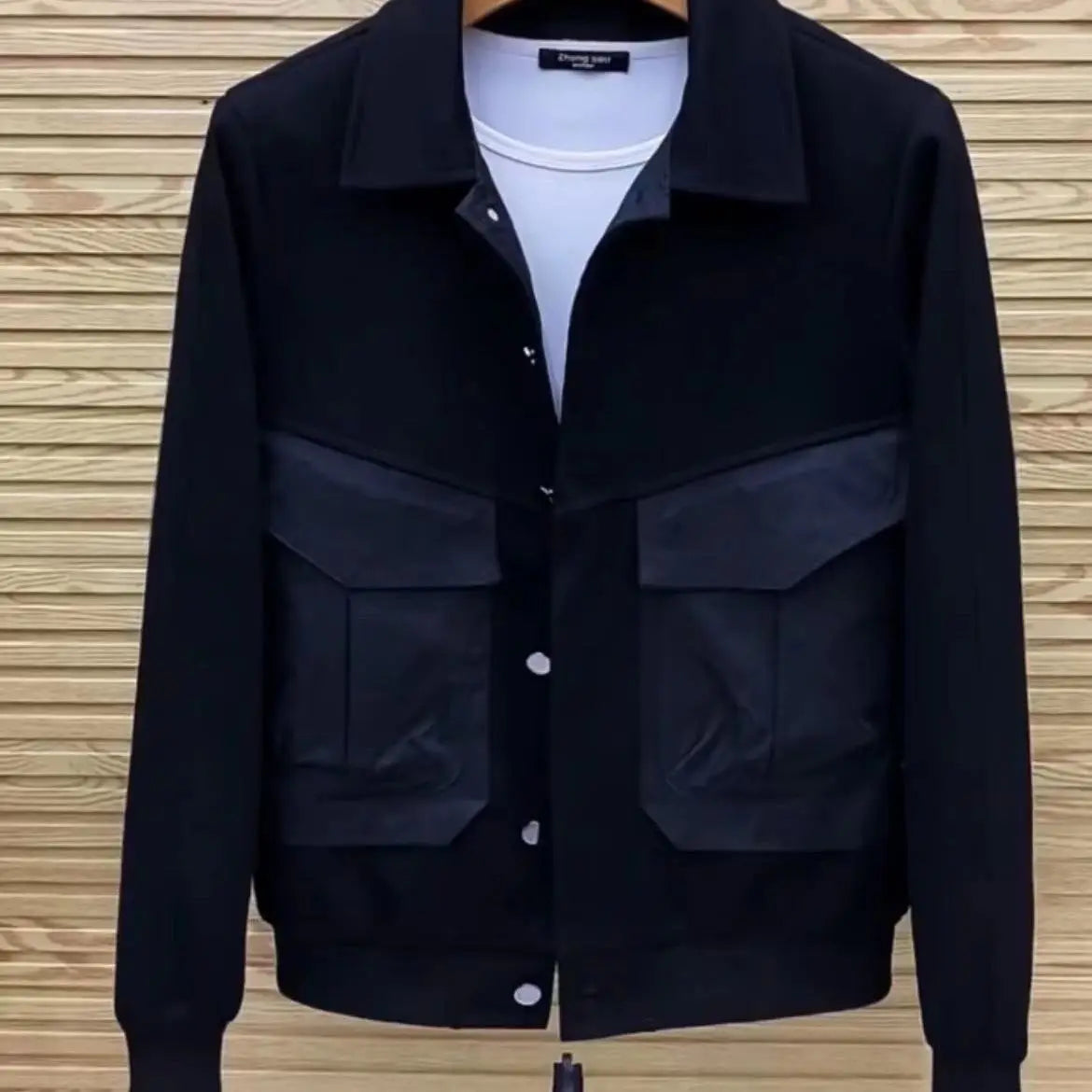 men clothing Spring and Autumn Washed Denim Suit Fashion Brand Jacket Korean Overalls Men's Casual Slim Black Two-Piece Suit