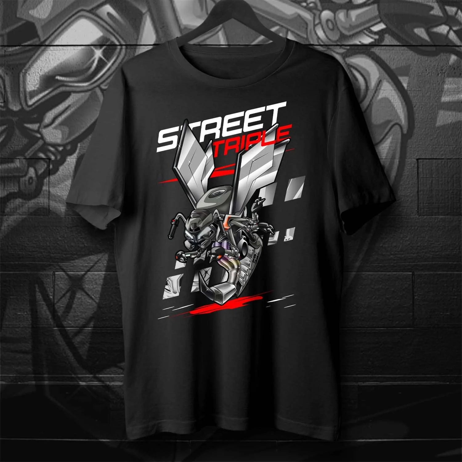Classic Motorcycle Street Triple 765 R/RS Wasp Inspiration T-Shirt 100% Cotton O-Neck Summer Short Sleeve Casual Mens T-shirt